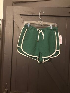 Forest Green Women’s Drawstring Retro Shorts